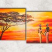 африканки у моря с фоном