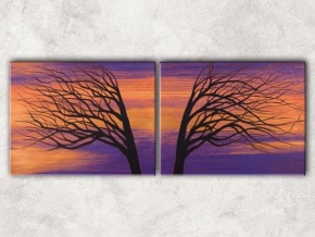 два дерева с фоном