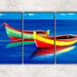 цветные лодки с фоном
